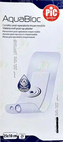 Băng có gạc vô trùng chống thấm nước, kháng khuẩn AquaBloc (Hộp 25 miếng 25x10cm)