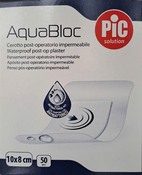 Băng có gạc vô trùng, chống thấm nước, kháng khuẩn AquaBloc (Hộp 50 miếng 10x8cm)