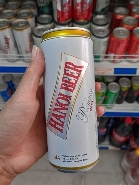 Bia Hà Nội trắng premium lon cao 330ml