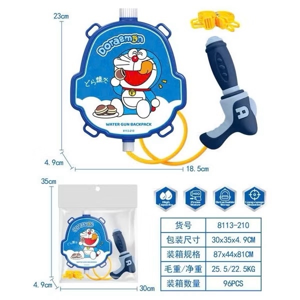 Túi thụt nước bình balo đeo lưng Doremon