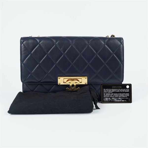 Túi Chanel xanh đen có lót form (18812453) sz28 (HN) KG+