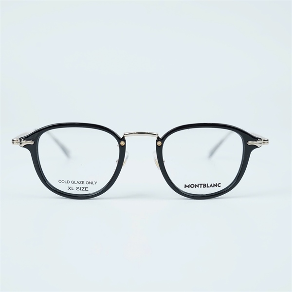 Kính Montblanc đen gọng bạc MB0336O 001 (48-22-150) KG+