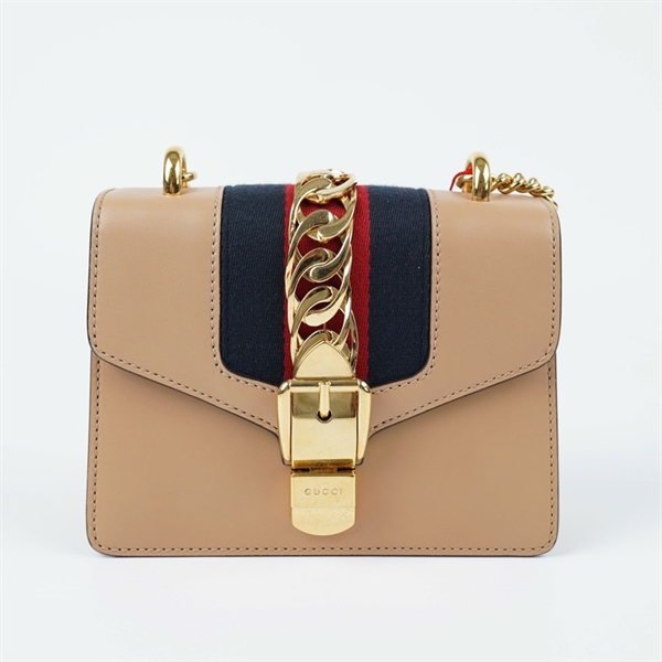 Túi GG Sylvie nâu (431666-213048) sz19 (TT) KG+