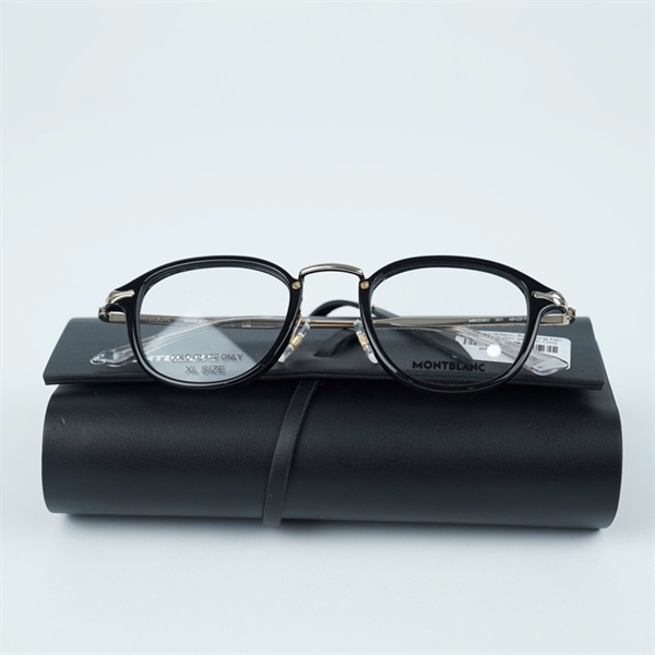 Kính Montblanc đen gọng bạc MB0336O 001 (48-22-150) KG+