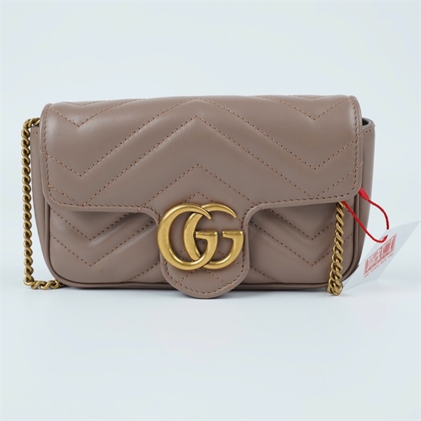 Túi GG Marmont nâu (476433-0146) sz16 (TT) KG+