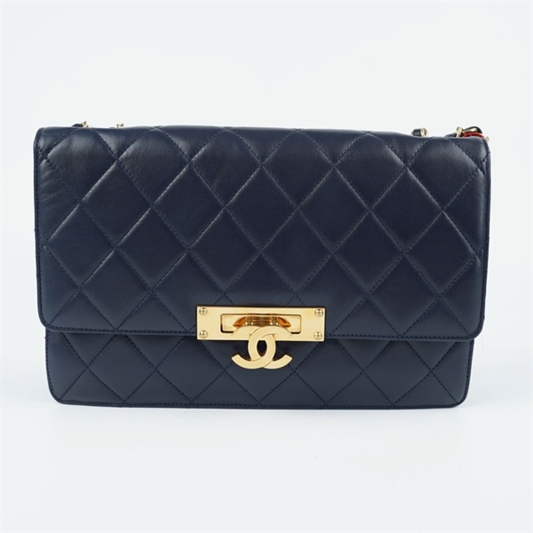 Túi Chanel xanh đen có lót form (18812453) sz28 (HN) KG+