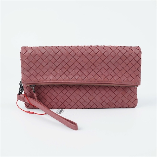Túi Bottega Clutch hồng đậm (S01082908J) sz22 (TT) KG+
