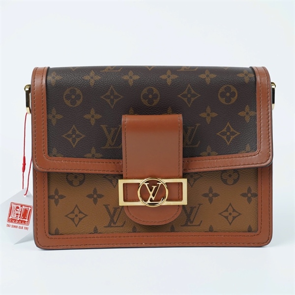 Túi LV Dauphine hoa nâu 2 strap sz24 (TT) KG+
