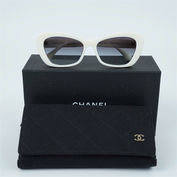 Kính Chanel trắng đính ngọc 5481-H c.1255/S6 (56-16-140) KG+