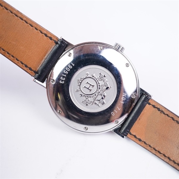 Đồng hồ Hermes mặt tròn dây đen (1905133) sz38.5 (PN)+