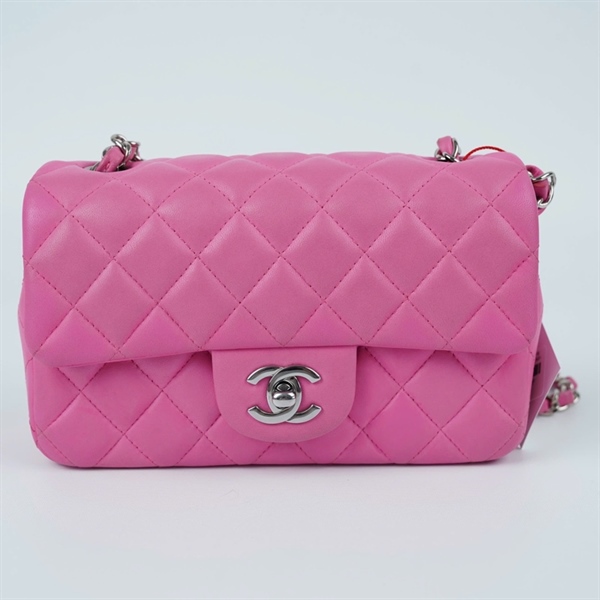 Túi Chanel Mini 8 hồng (31382489) sz20 (TT) KG+