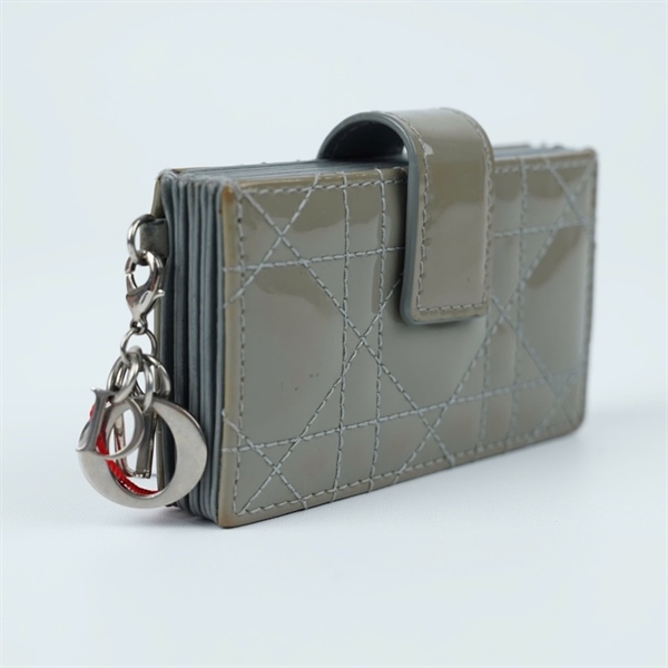 Ví Dior card xám (25-MA-0169) KG+