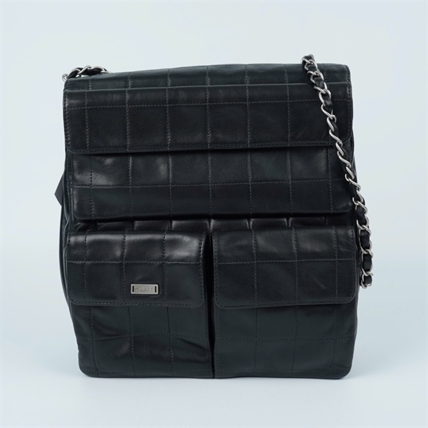 Túi Chanel dáng balo đen có lót form (6131426) sz22 (HN) KG+