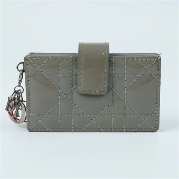 Ví Dior card xám (25-MA-0169) KG+