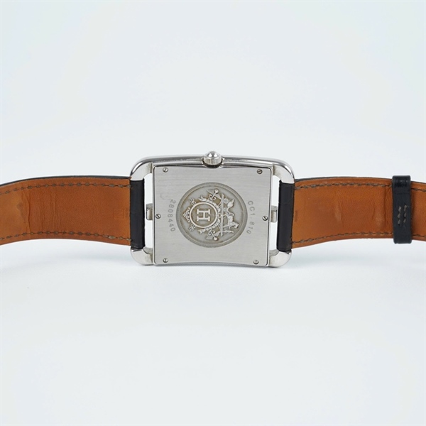 Đồng hồ Hermes dây đen cá sâu (2808440) sz34.8 (HN) KG+