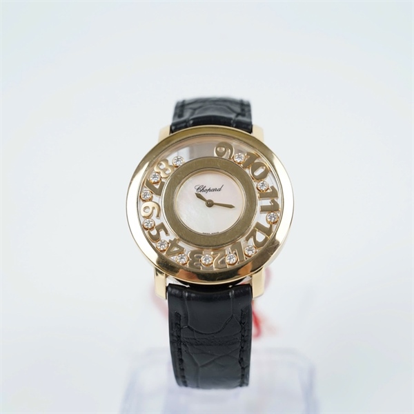Đồng hồ Chopard mặt vàng khối 12 viên kim cương-kim zin (1162914) sz36 (HN) KG+