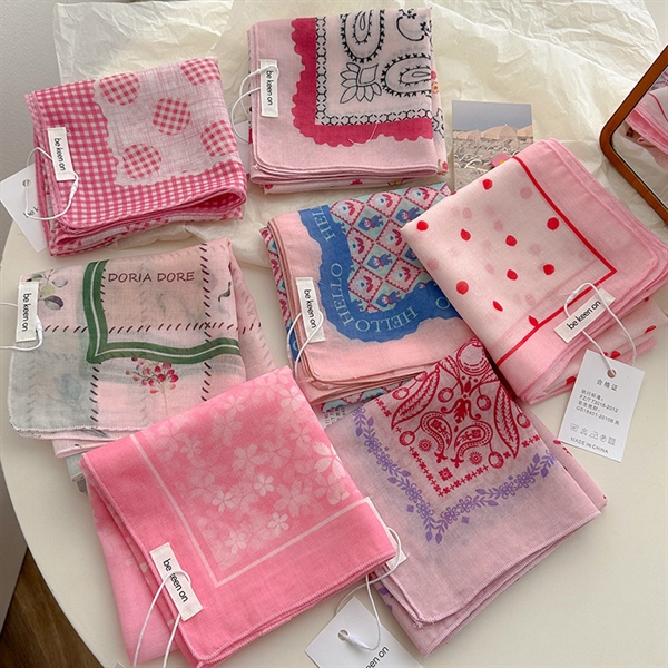 Khăn vuông pastel cotton