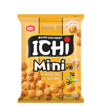Bánh gạo Ichi mini vị mật ong 150g