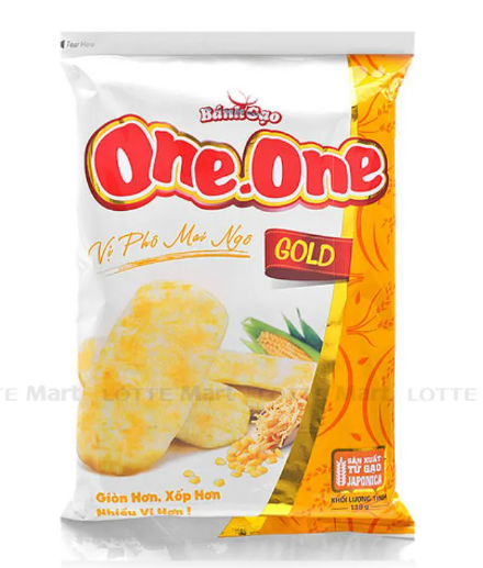 Bánh gạo One One Gold vị phô mai ngô 118g