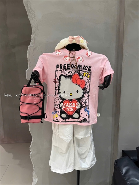 33683-Áo pull kitty hồng marthin