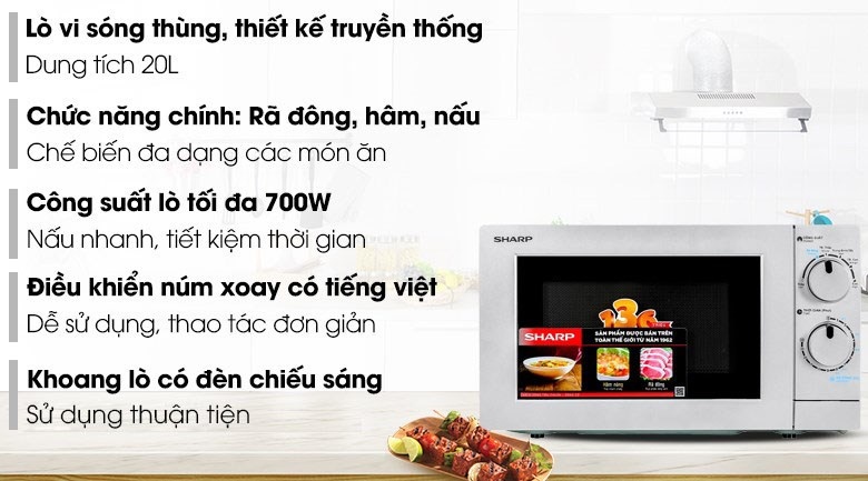 Lò vi sóng Sharp 20 lít