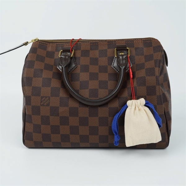 Túi LV Speedy ô vuông nâu kèm ổ+2 chìa sz25 +