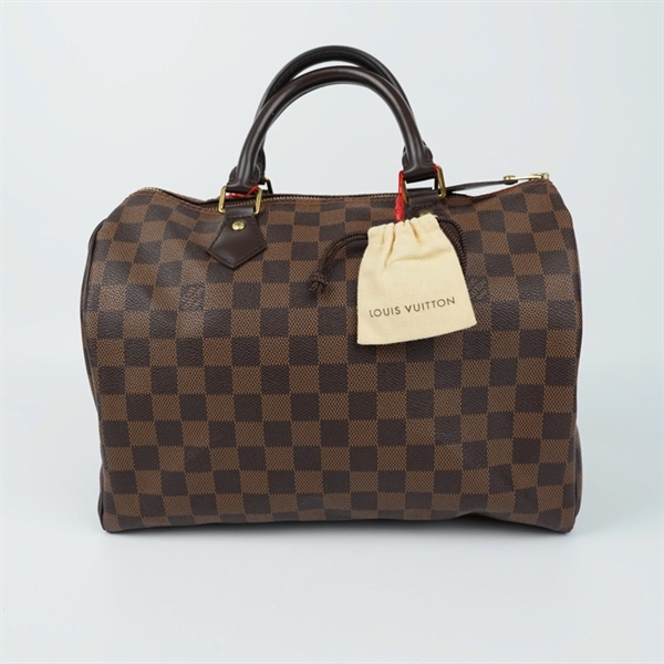 Túi LV Speedy ô vuông nâu kèm ổ+ 2 chìa sz28 +