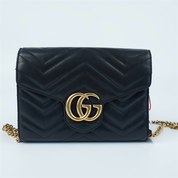 Túi GG Marmont chữ nhật đen sz20 KG+