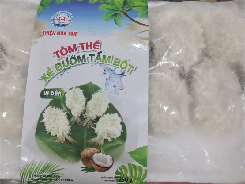 Tôm thẻ xẻ bướm tẩm bột 250g