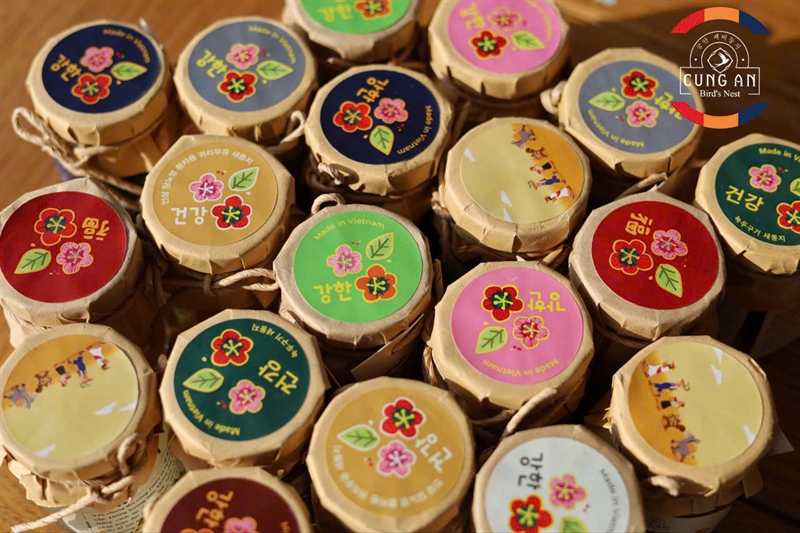 YẾN SÀO CUNG AN Bird's Nest sét 10 hũ tổ yến nguyên bản