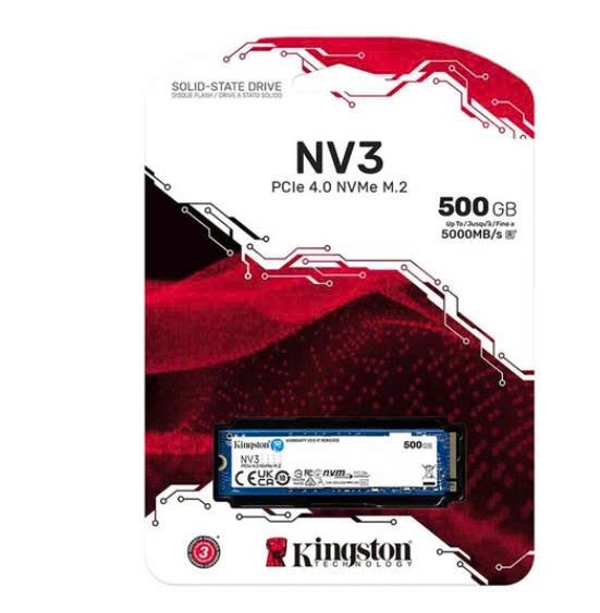 SSD 500GB Kingston NV3 PCIE M2 4.0x4 M2 NVMe (SNV3S/500G)(2Y)