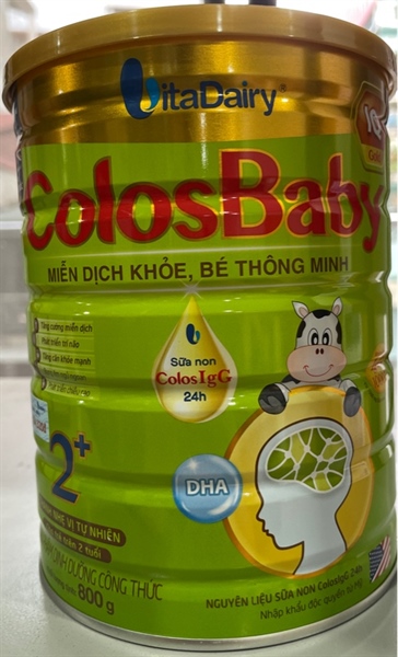 Sữa ColosBaby IQ Gold 2+ thanh nhẹ vị tự nhiên (Cho trẻ trên 2 tuổi) 800g - VitaDairy