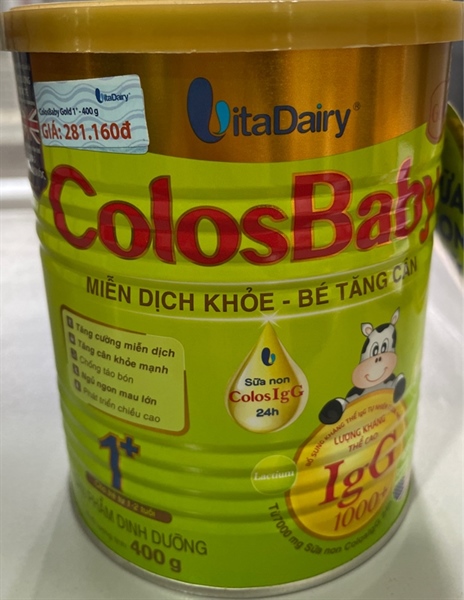 Sữa ColosBaby Gold 1+ IgG 1000+ (Cho trẻ từ 1-2 tuổi) 400g - VitaDairy