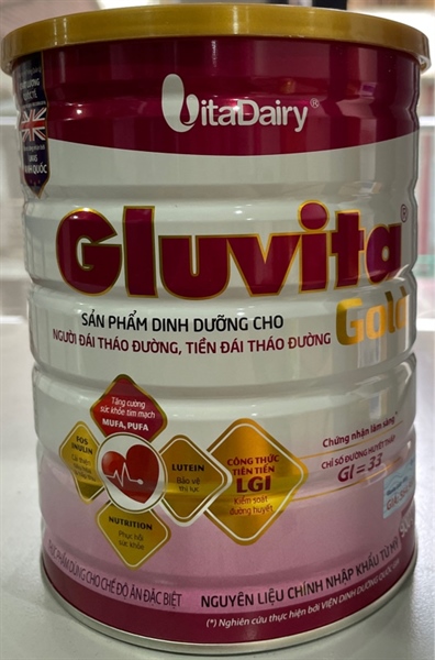 Sữa Gluvita Gold (Sản phẩm dành cho người đái tháo đường, tiền đái tháo đường) 900g - VitaDairy