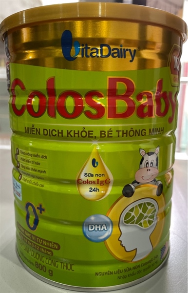 Sữa ColosBaby IQ Gold 0+ thanh nhẹ vị tự nhiên (Cho trẻ từ 0-12 tháng) 800g - VitaDairy