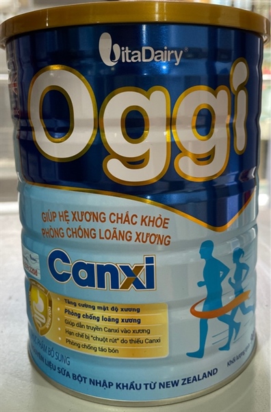 Sữa Oggi Canxi (Giúp hệ xương chắc khoẻ phòng chống loãng xương) 900g - VitaDairy