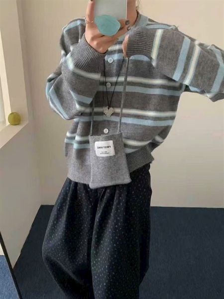 Cardigan len kèm túi 1759