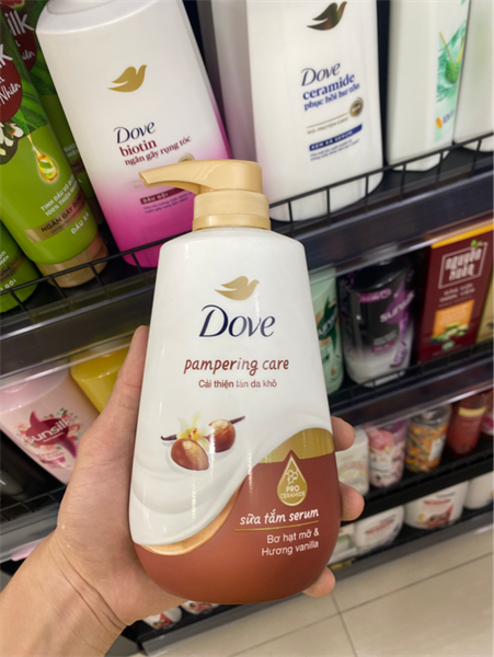 Dove ST Bơ hạt mỡ & Vanilla 500g/12 chai