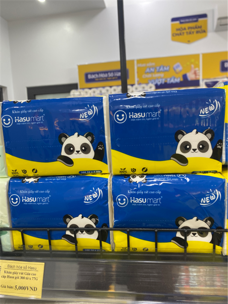 Khăn Giấy Rút Gấu Cao Cấp Hasu 300 Tờ