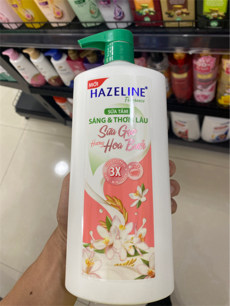 HAZELINE Sữa Tắm Fragrance HươngSữaGạo HoaBưởi 800g/12chai
