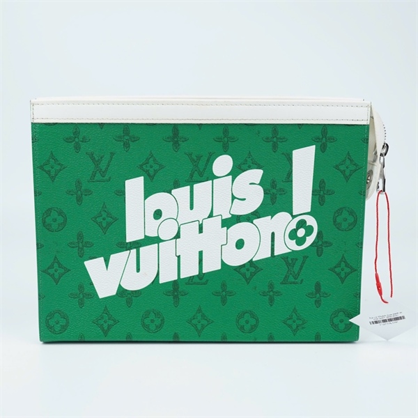 Túi LV Clutch hoa xanh in chữ sz27 (BQ) KG+