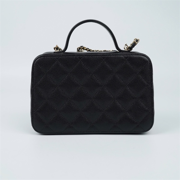 Túi Chanel Vanity đen (X48A9NX7) sz19 (BQ) KG+