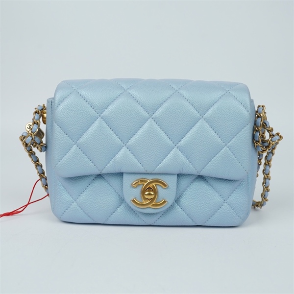 Túi Chanel Mini 8 xanh (C470L2AC) sz19 (BQ) KG+