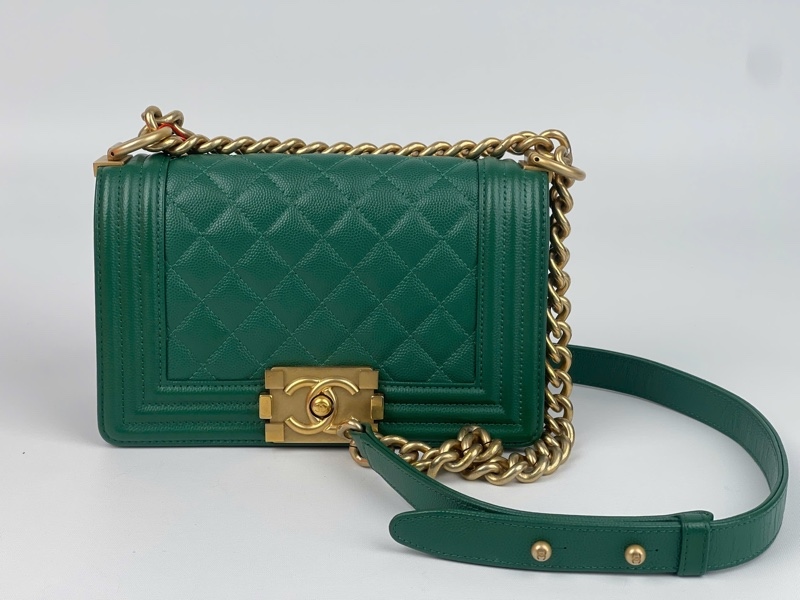 Túi Chanel Boy xanh (26013403) sz20 (BMC) KG+