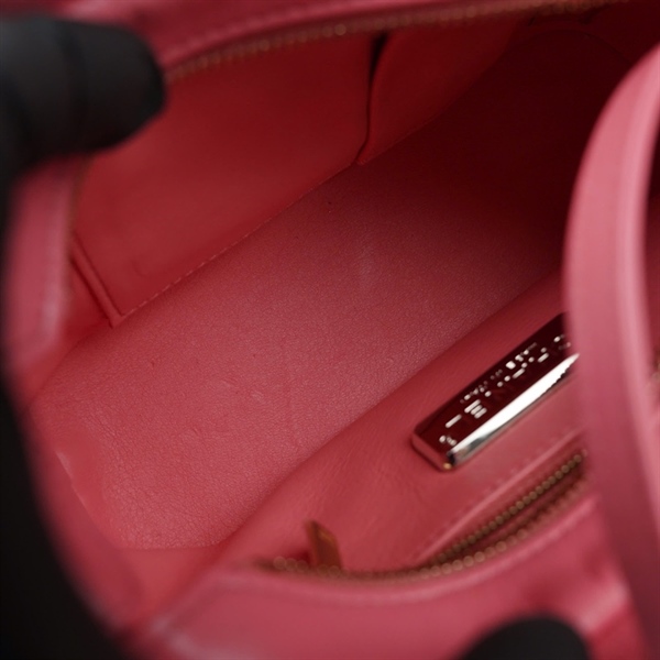 Túi Chanel Gab hồng ánh cam da trăn (27545107) sz19 (BQ) KG+