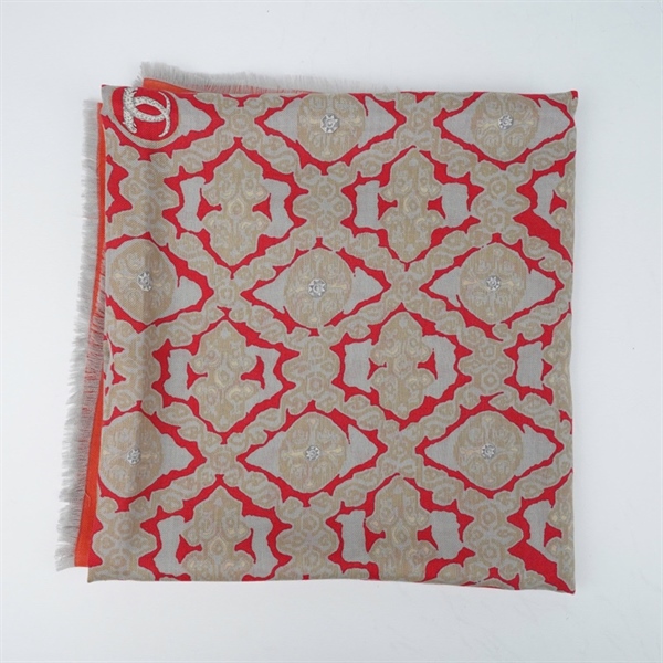 Khăn Cartier đỏ họa tiết sz131x134 (BQ) KG+