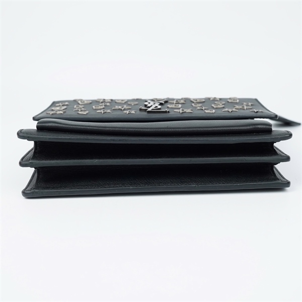 Túi YSL đen đính start& heart sz22 (BQ) KG+