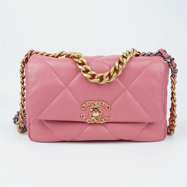 Túi Chanel C19 hồng (A6X3L374) sz25 (BQ) KG+