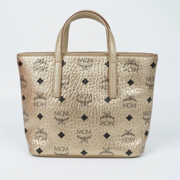 Túi MCM Tote mini vàng ánh kim sz19-23 (BQ) KG+