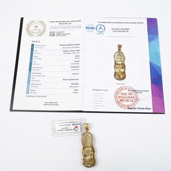 Mặt dây phật tóc vàng 928758 KG+